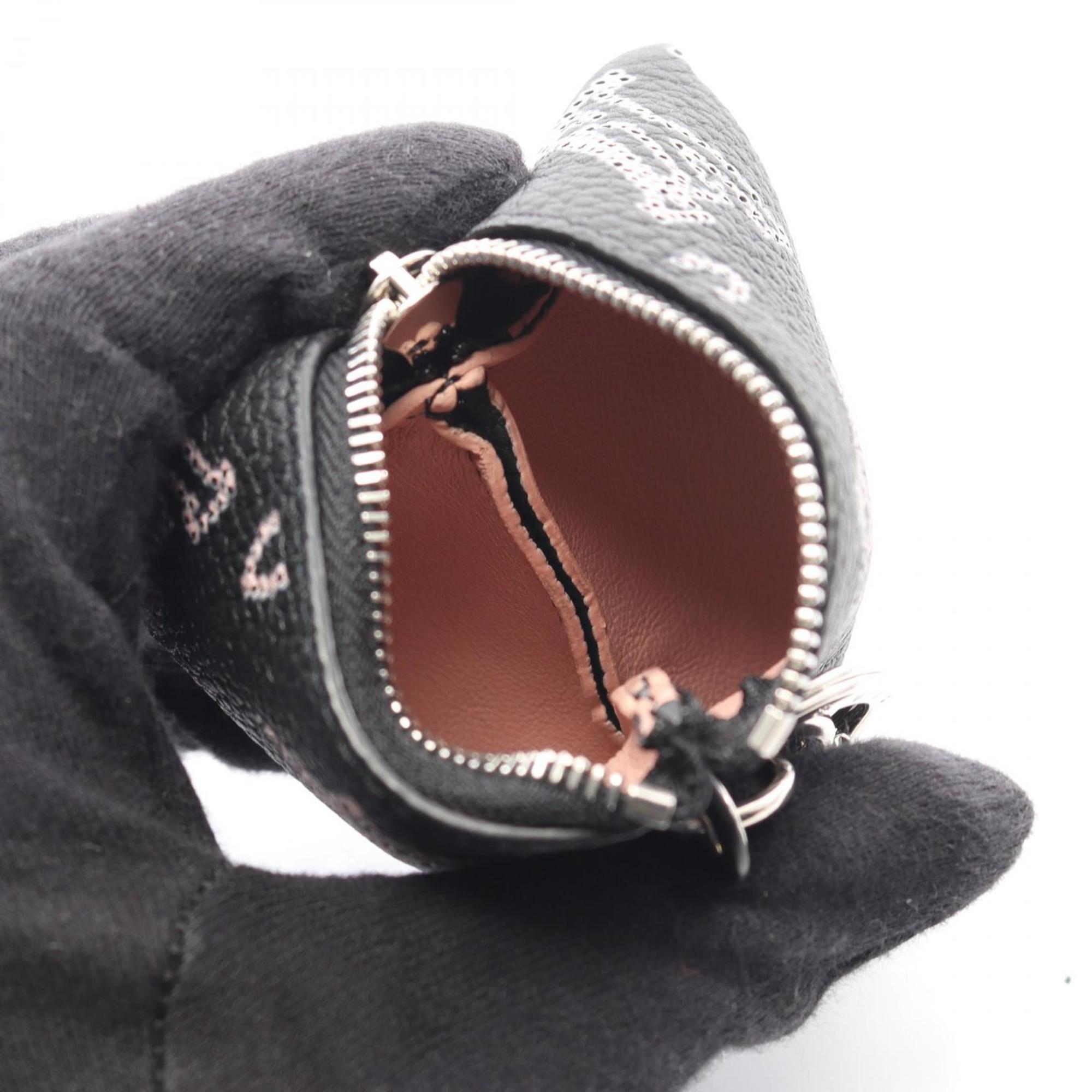 Louis Vuitton Black Noir Pink Mahina Leather Pouch