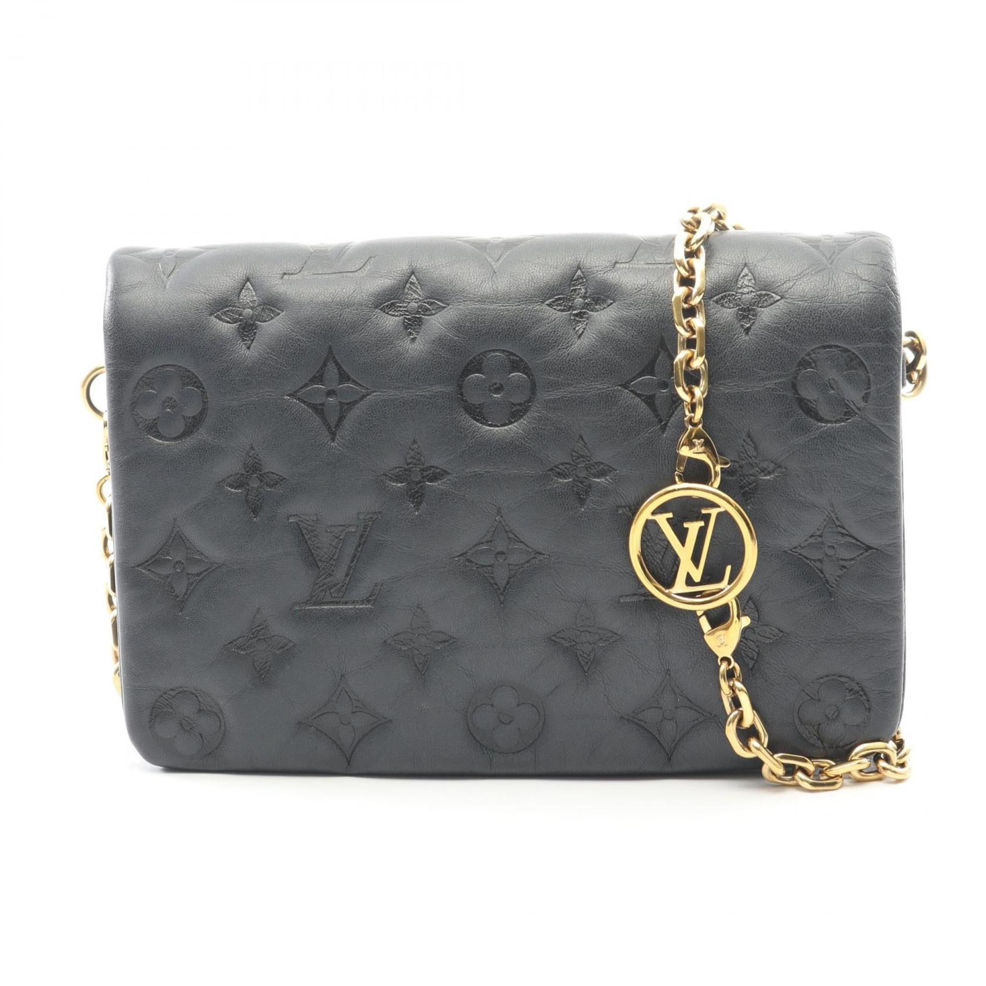Louis Vuitton Black Noir Leather Shoulder Bag