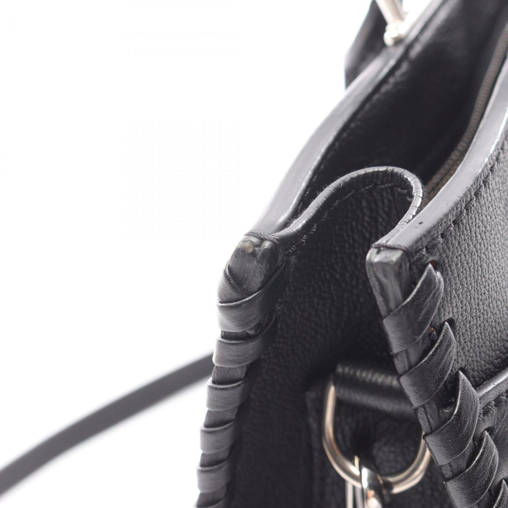 Louis Vuitton Black Leather Tote Bag