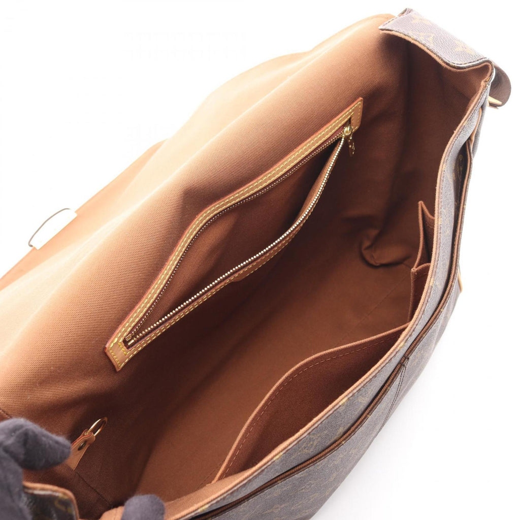 Louis Vuitton Brown Coated Canvas Leather Shoulder Bag