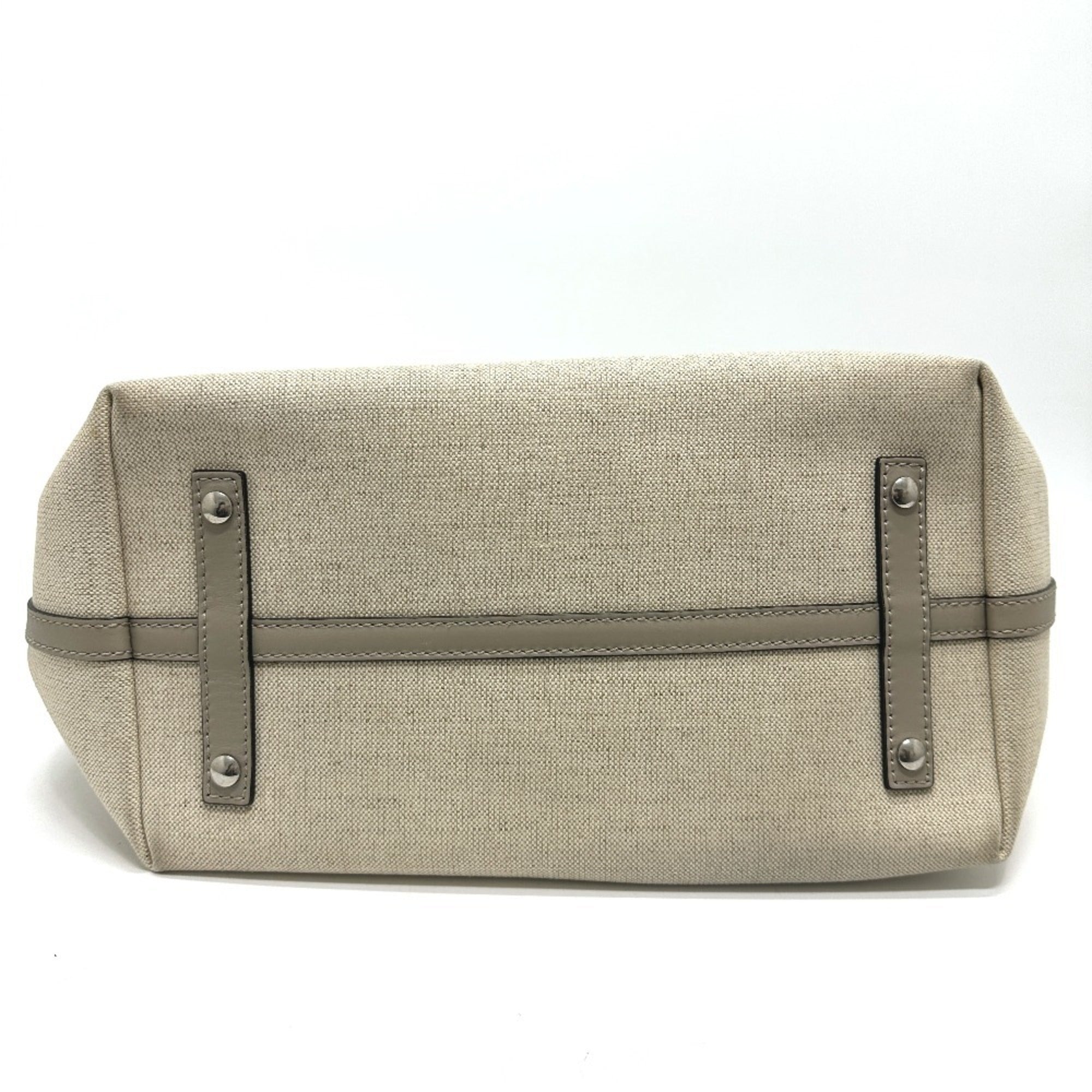Burberry Beige Canvas Leather Handbag