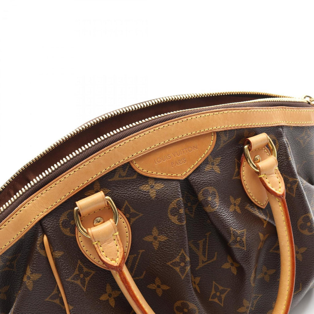 Louis Vuitton Brown Coated Canvas Leather Handbag