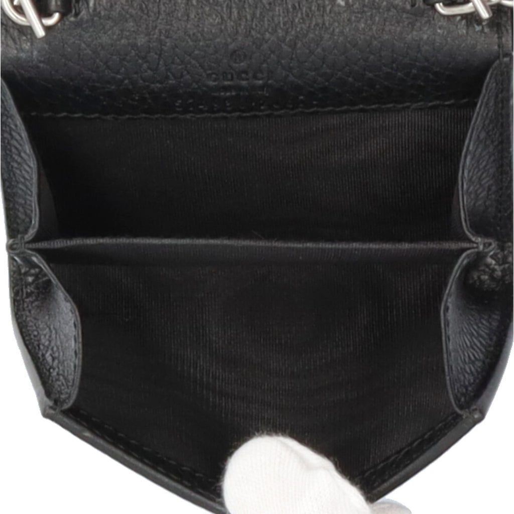 Gucci Black Leather Coin Purse/Coin Case (Pre-Owned)