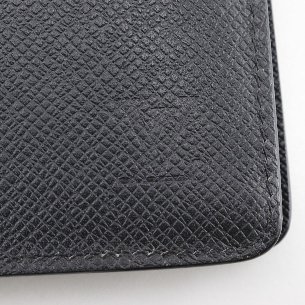 Louis Vuitton Taiga Black Noir Taiga Leather Long Wallet