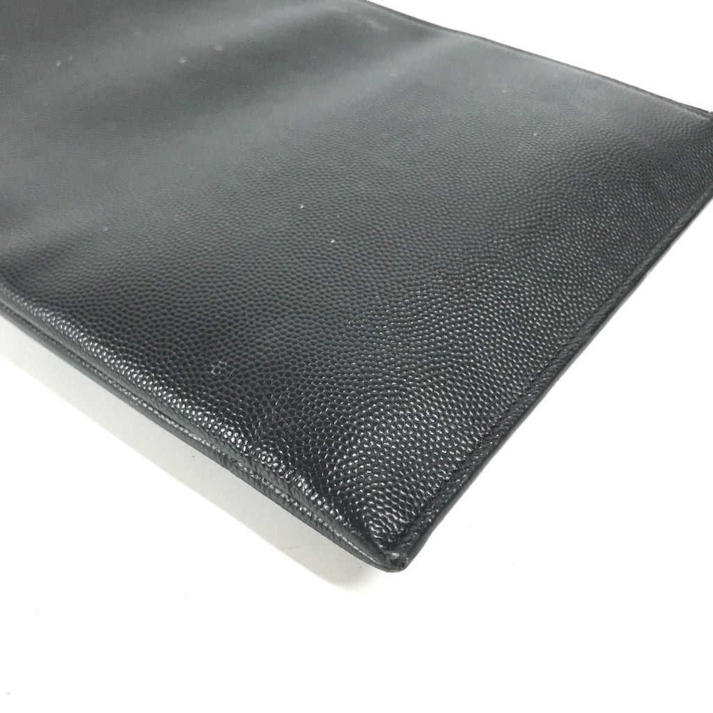 Saint Laurent Black Leather Clutch Bag Pouch (Pre-Owned)