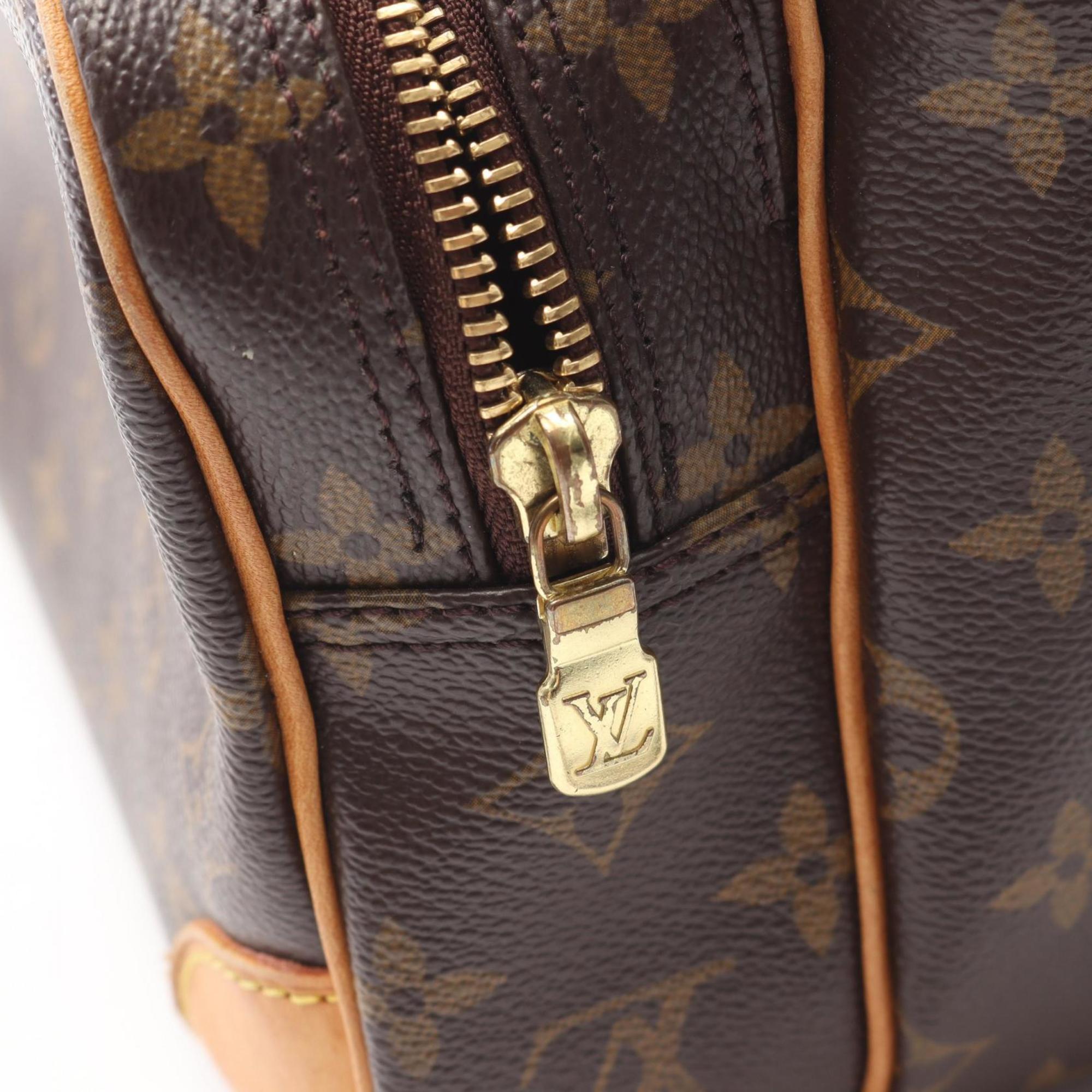 Louis Vuitton Brown Monogram Coated Canvas Leather Shoulder Bag