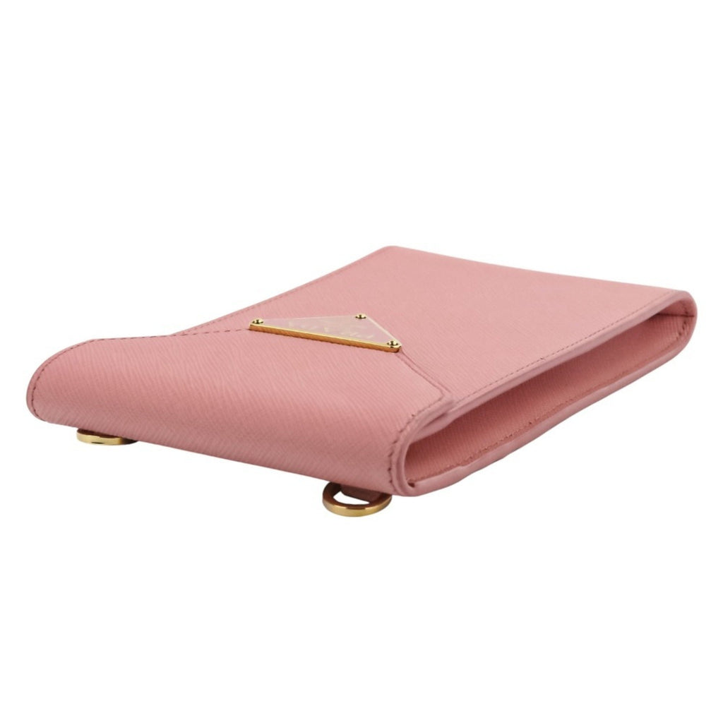 Prada Pink Leather Pochette Shoulder Bag