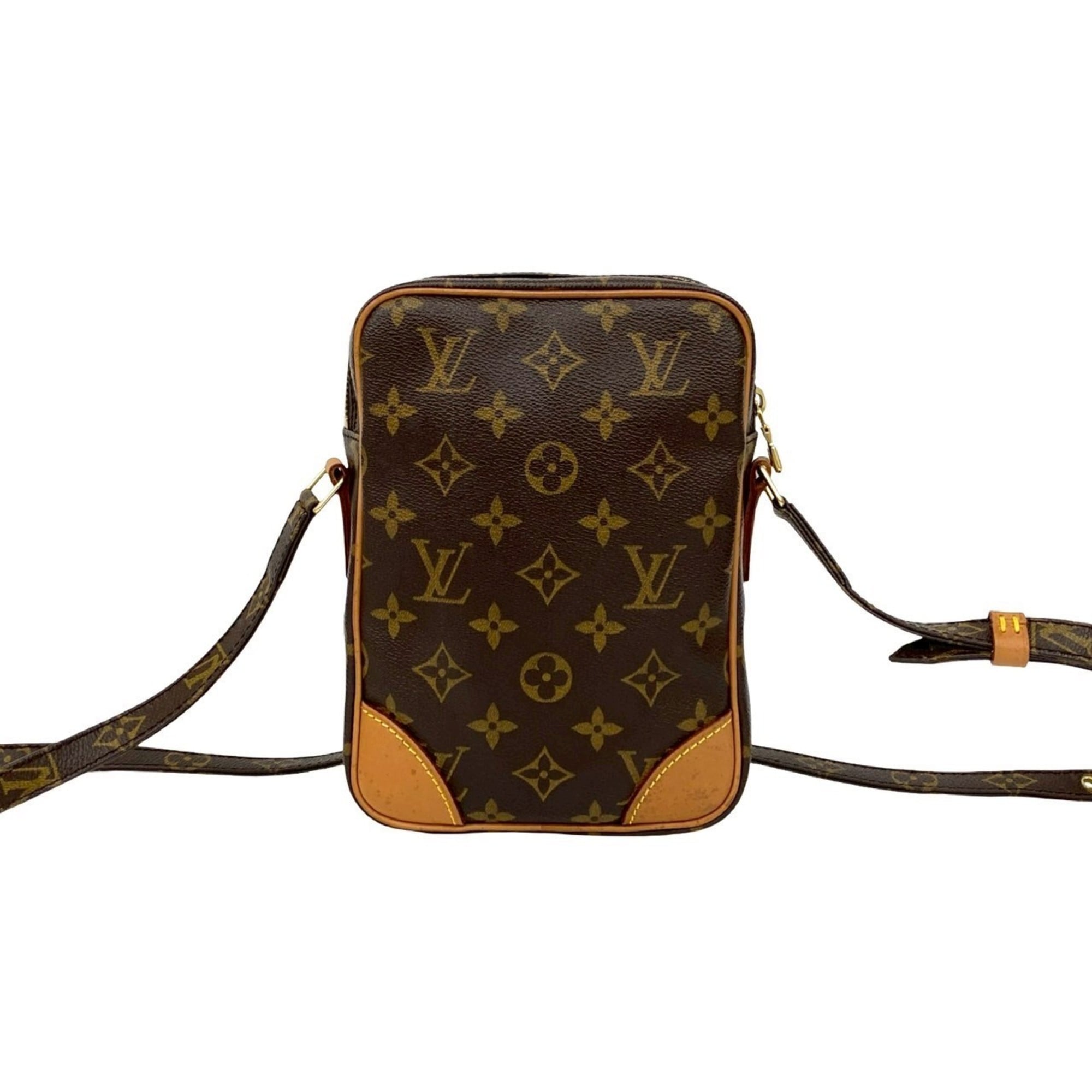 Louis Vuitton Brown Pvc Leather Pochette Shoulder Bag