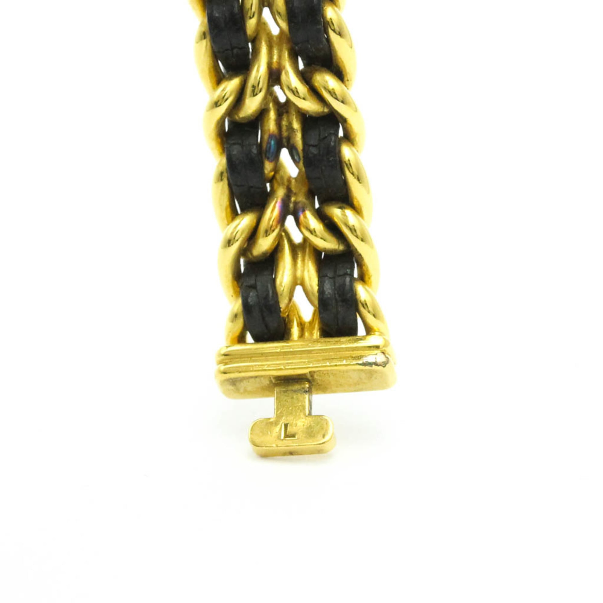 Chanel Premiere Rock Quartz Watch Plated Metal And Leather Watch
