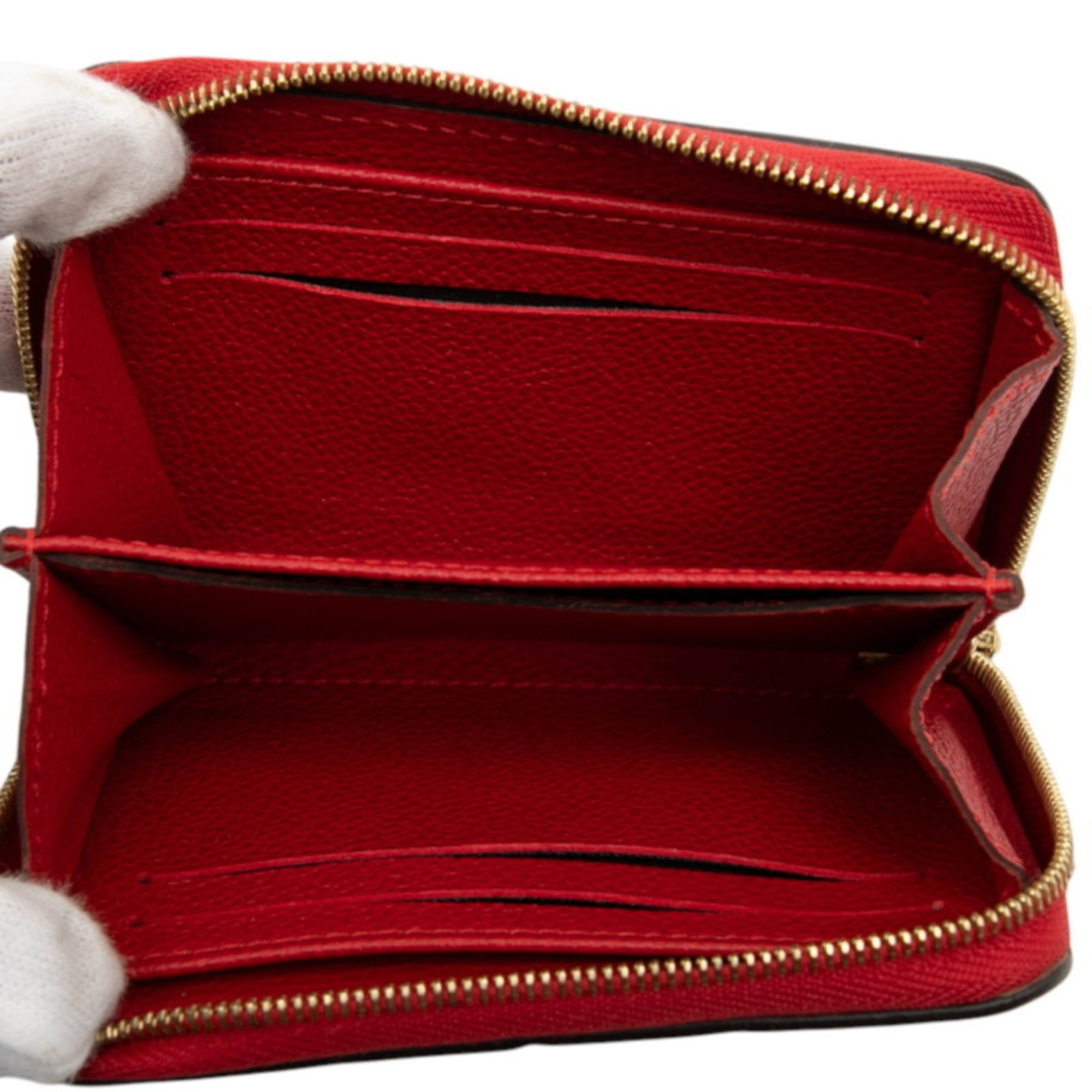 Louis Vuitton Red Color Sacrlet Leather Coin Purse/Coin Case