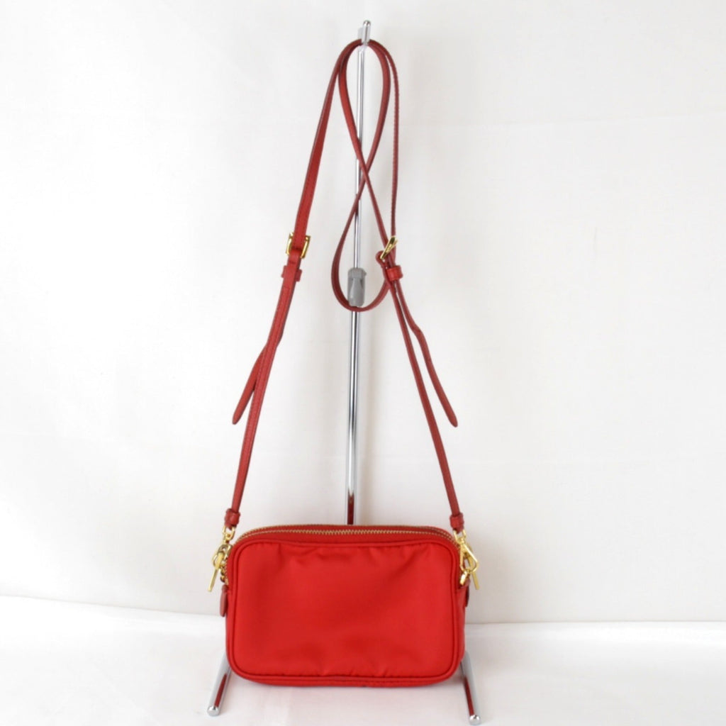 Prada Red Color Nylon Shoulder Bag