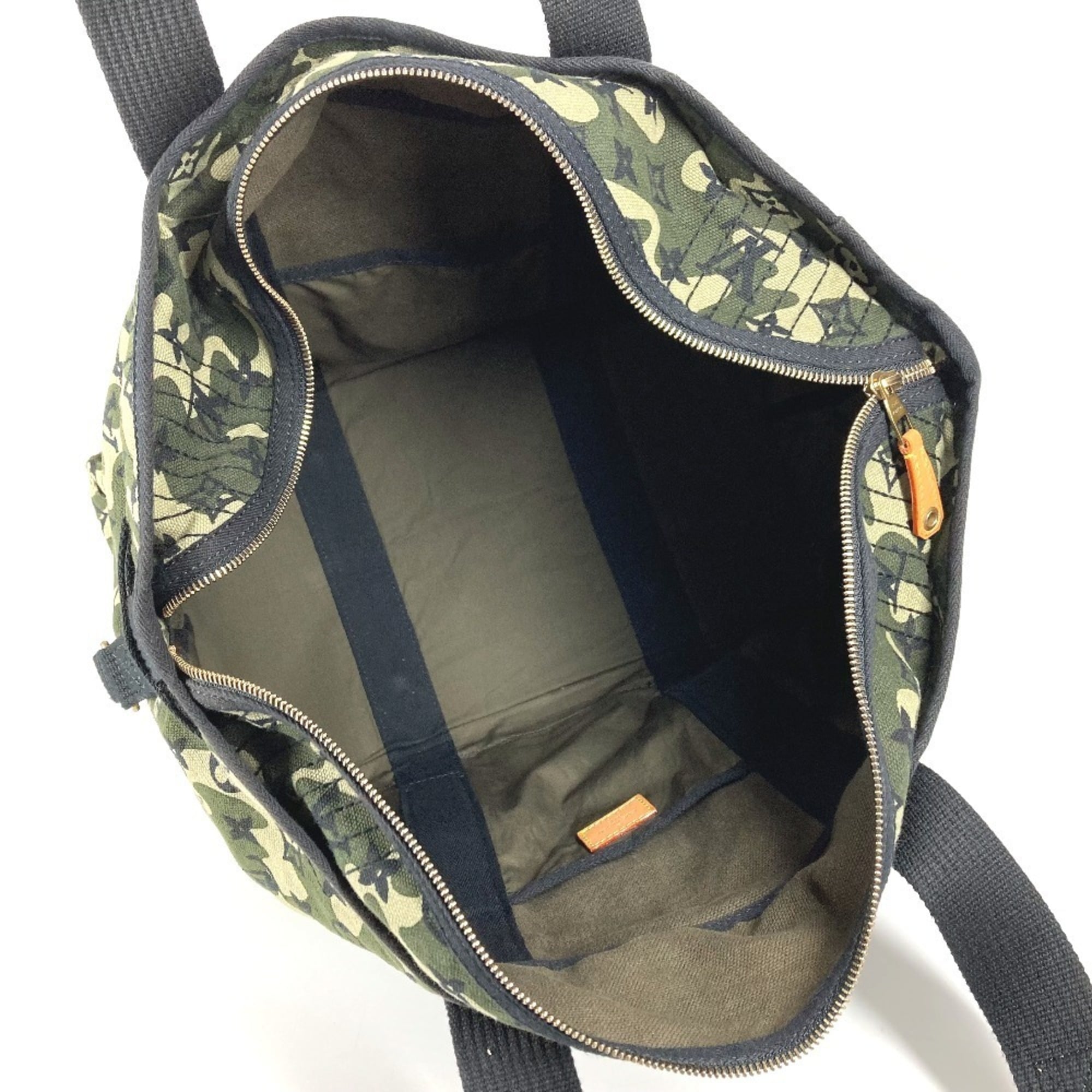 Louis Vuitton Black Green Leather Canvas Boston Bag Shoulder Bag Tote Bag