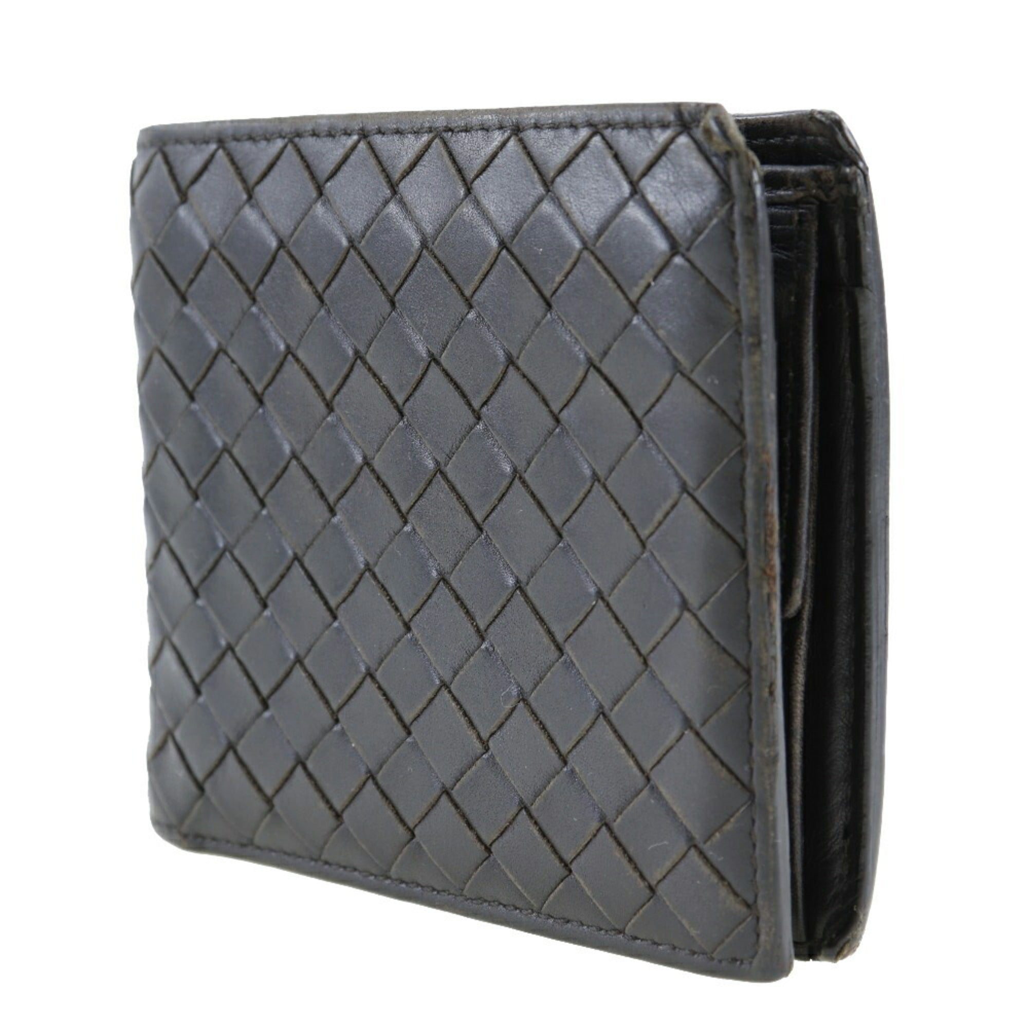 Bottega Veneta Intrecciato Dark Brown Leather Wallet (Bi-Fold)
