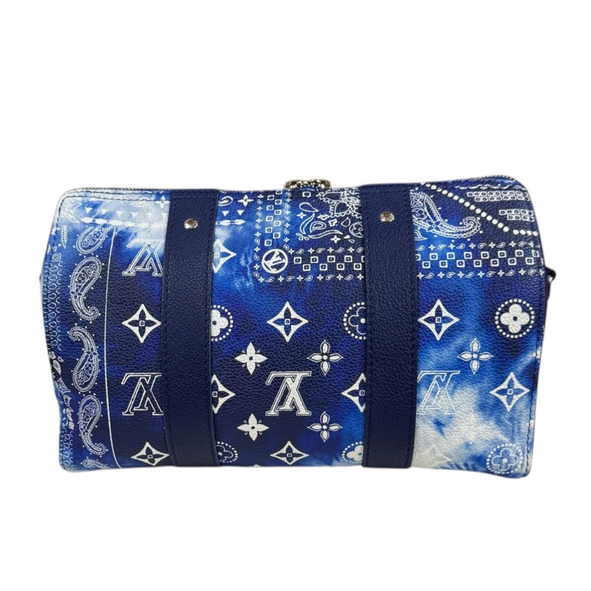 Louis Vuitton Blue White Monogram Shoulder Bag