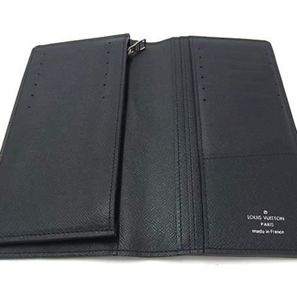 Louis Vuitton Ardoise Black Taiga Leather Long Wallet