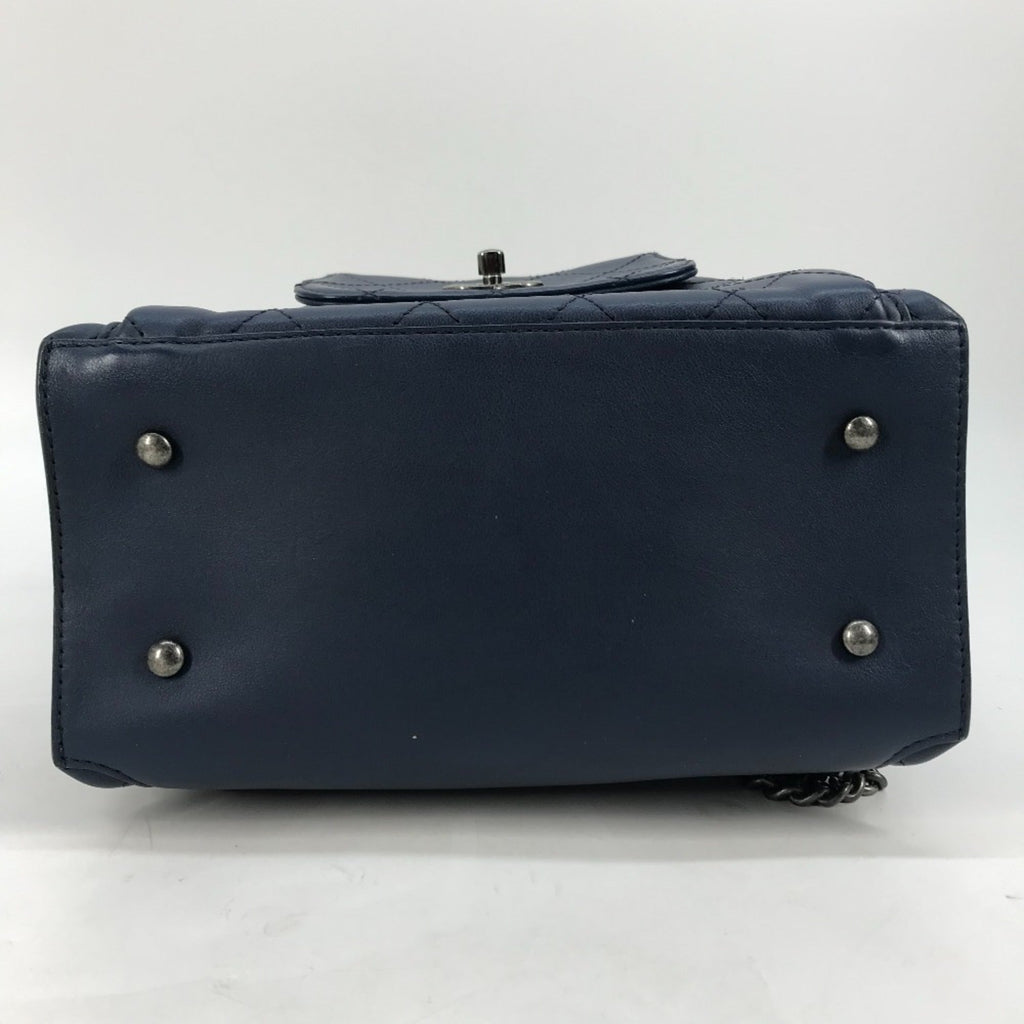 Chanel Blue Leather Shoulder Bag