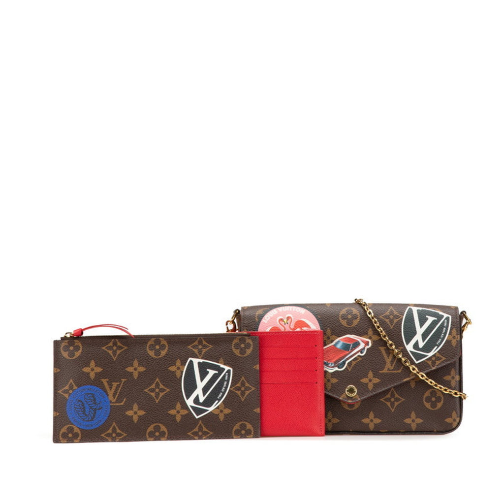 Louis Vuitton Brown Multi-Color Pvc Pochette Shoulder Bag