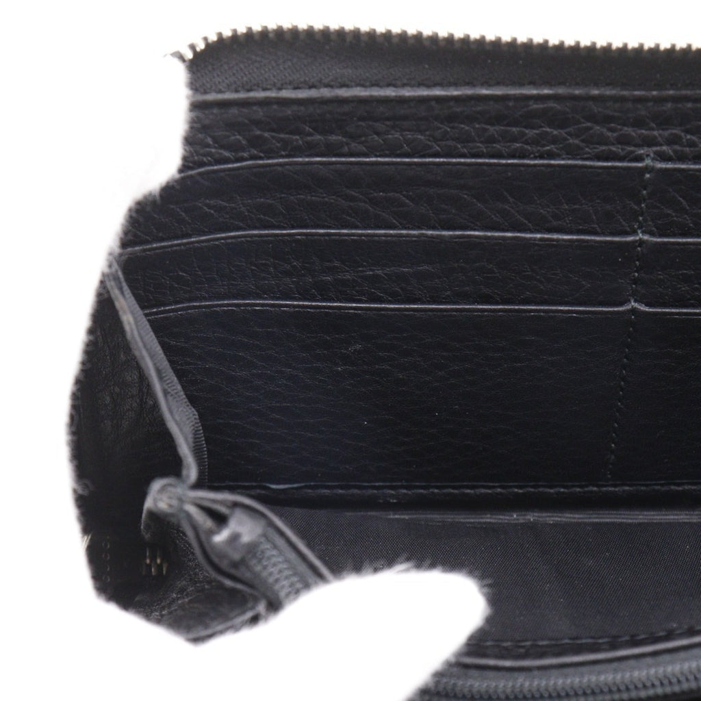 Gucci Black Leather Long Wallet (Bi-Fold) (Pre-Owned)