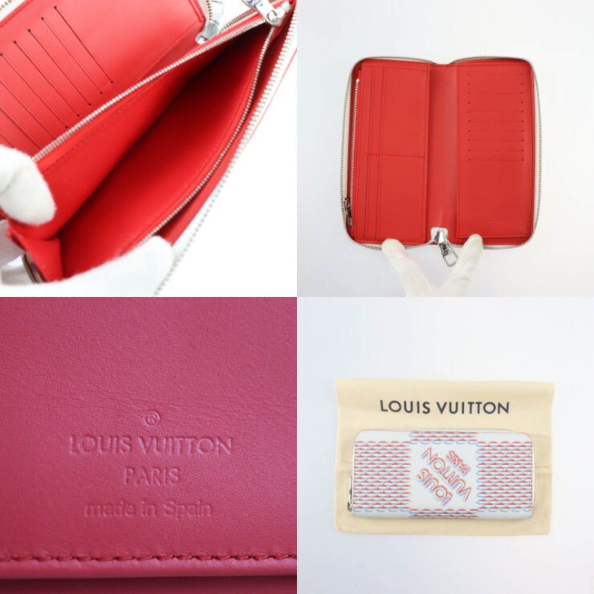 Louis Vuitton Blanc Multi-Color White Leather Wallet