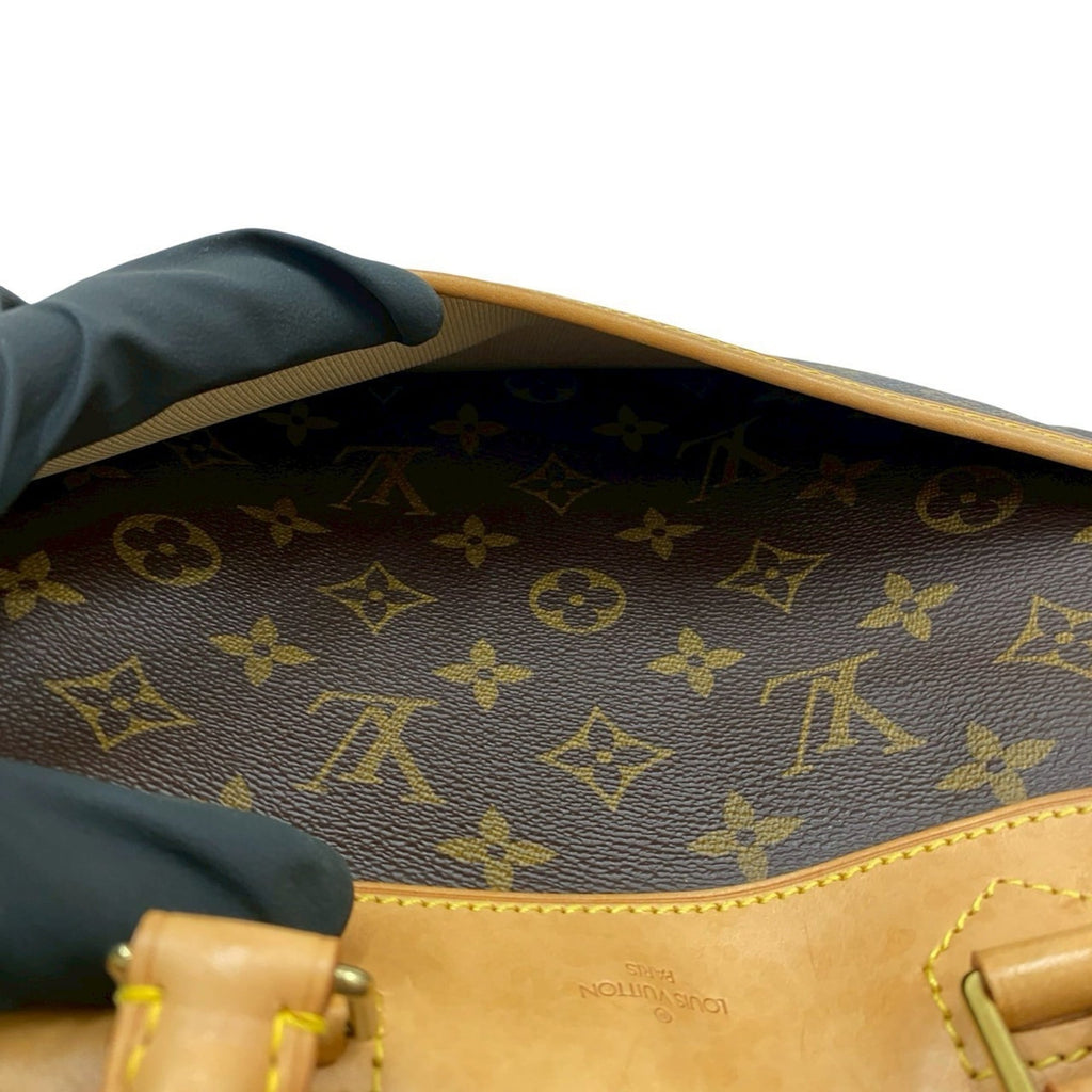 Louis Vuitton Brown Leather Pvc Boston Bag Handbag