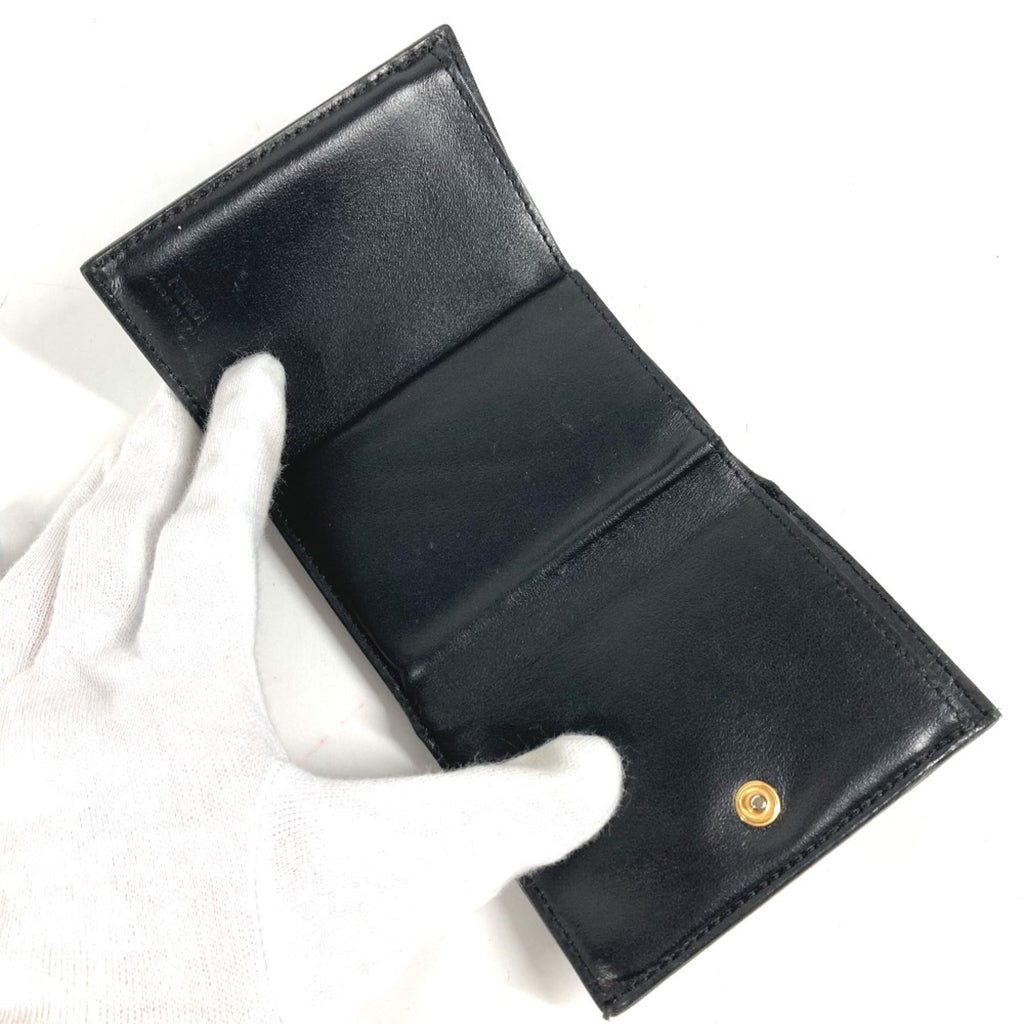 Fendi Black Leather Wallet (Tri-Fold)