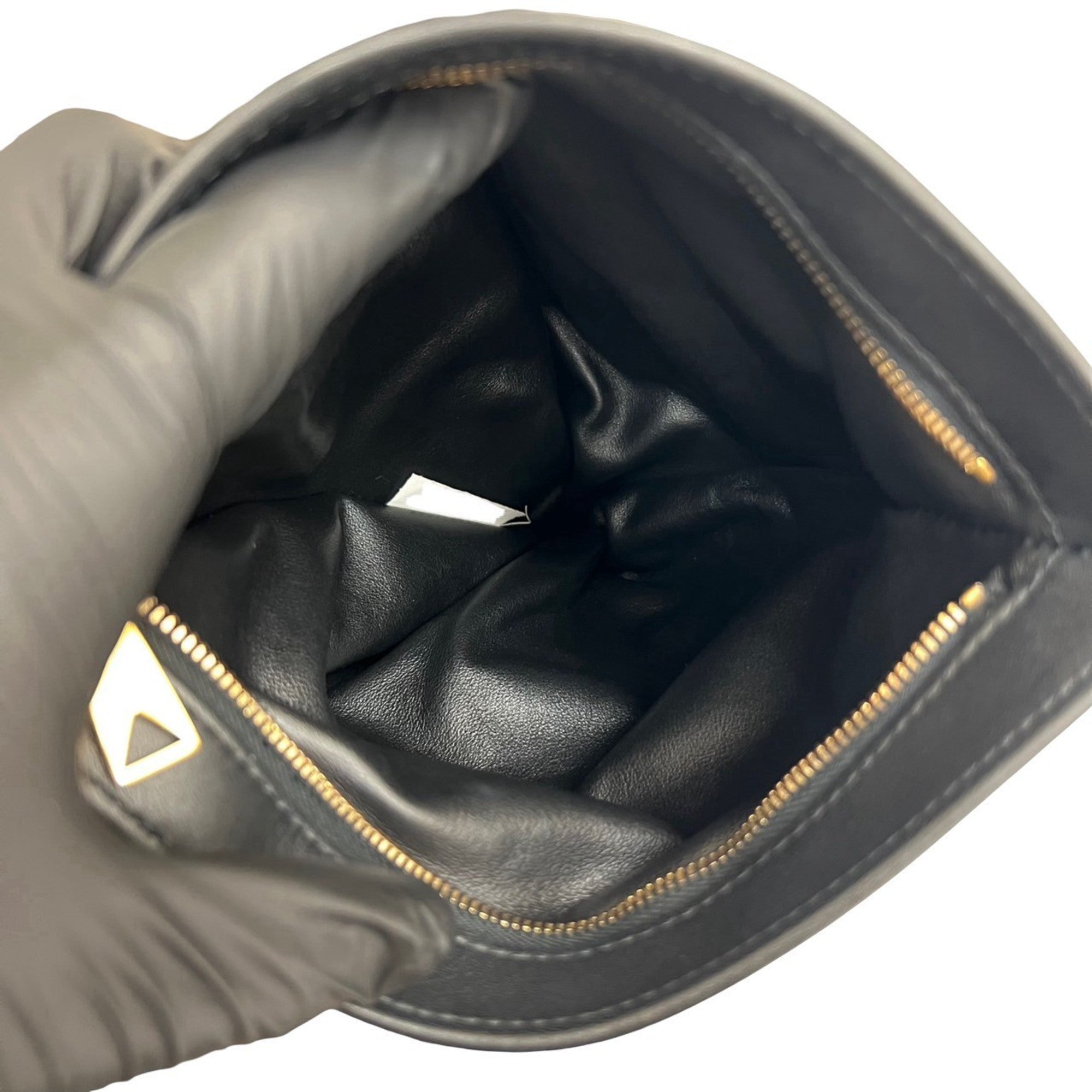 Bottega Veneta Black Leather Clutch Bag Handbag