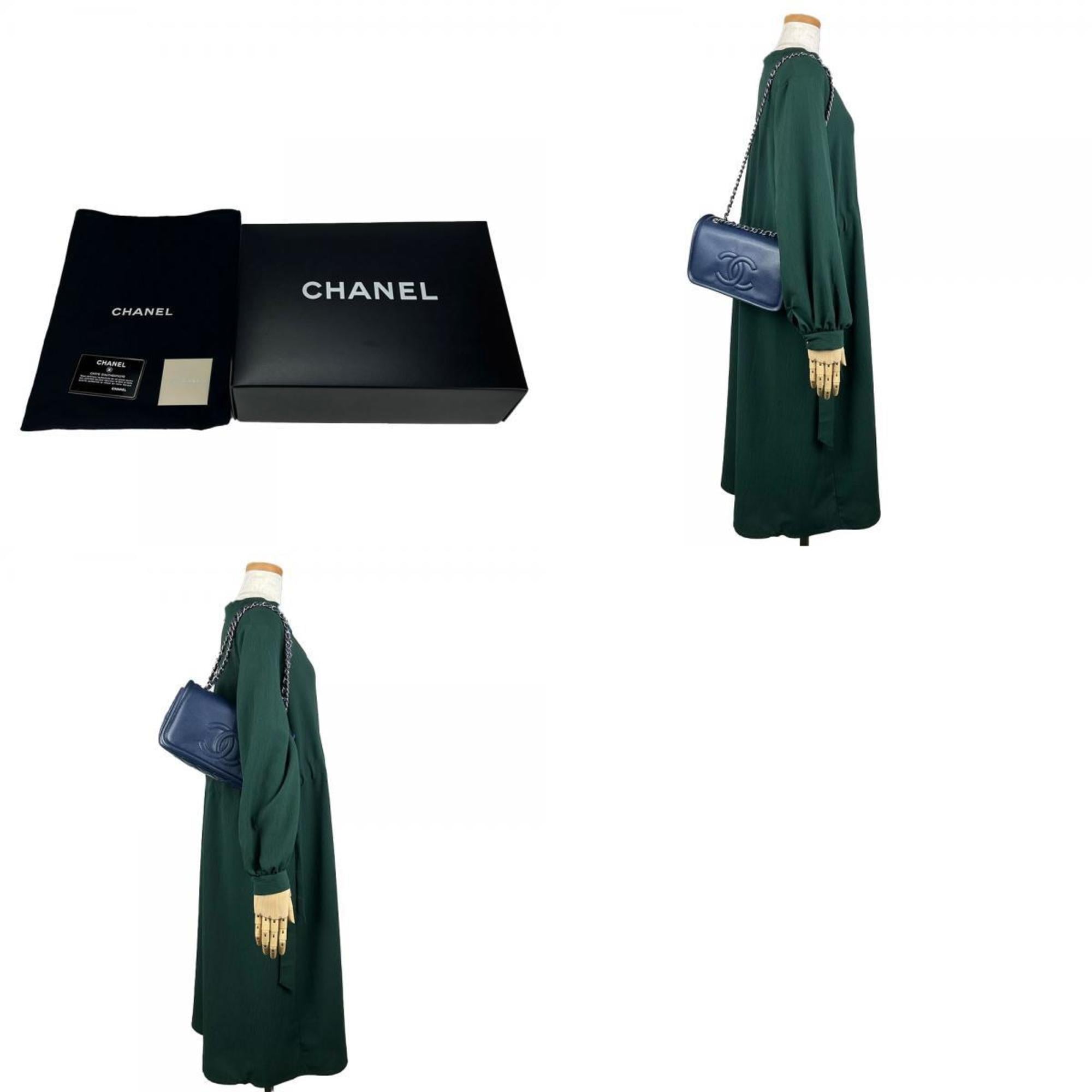 Chanel Matelasse Navy Grained Calfskin Shoulder Bag