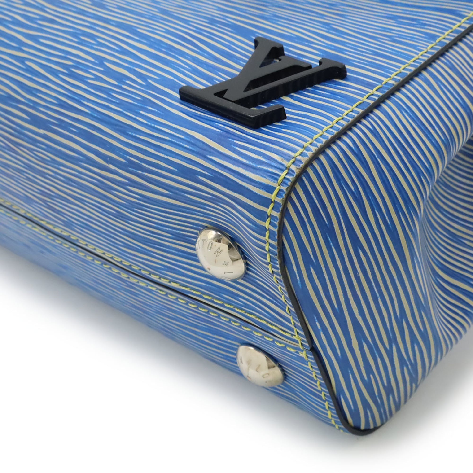 Louis Vuitton Blue Epi Leather Handbag Shoulder Bag