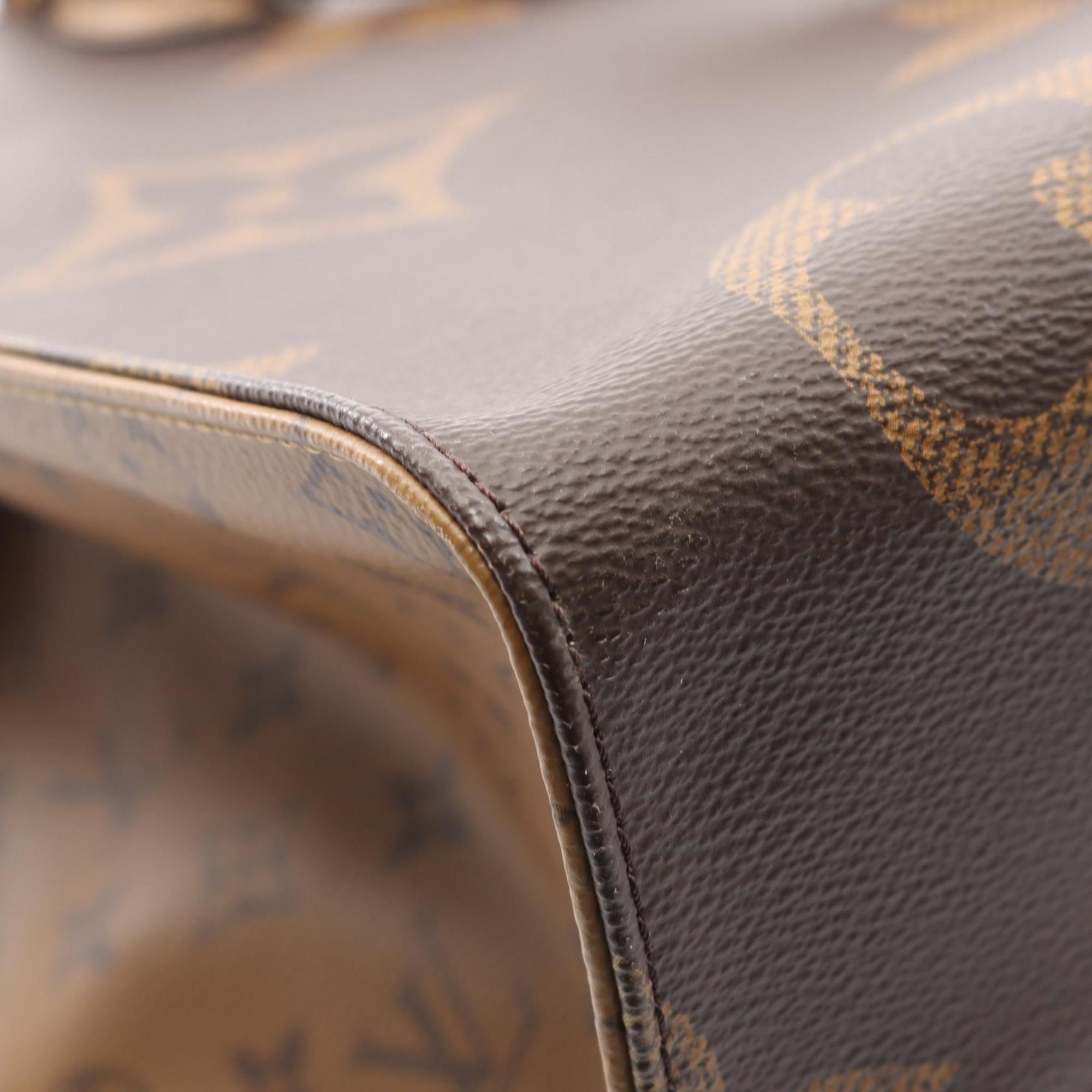 Louis Vuitton Beige Brown Monogram Coated Canvas Tote Bag