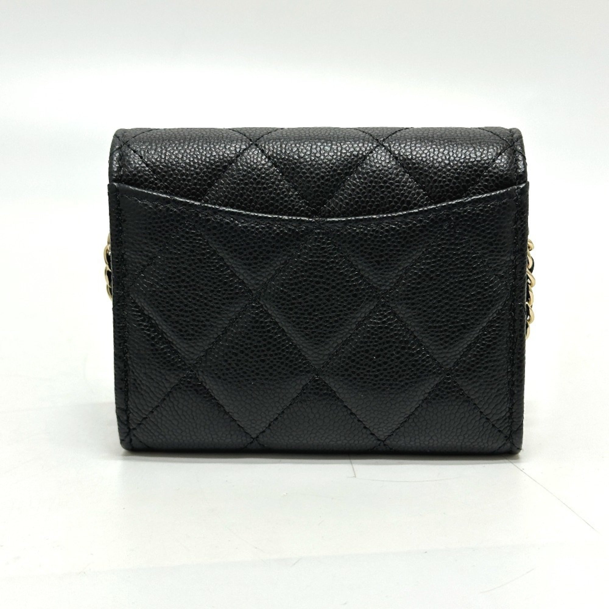 Chanel Black Grained Calfskin Coin Purse/Coin Case