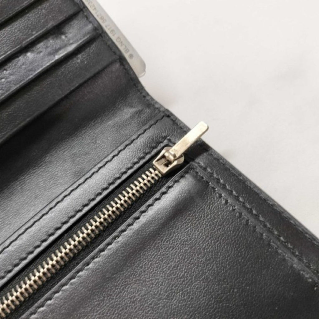 Balenciaga Black Leather Long Wallet (Bi-Fold)