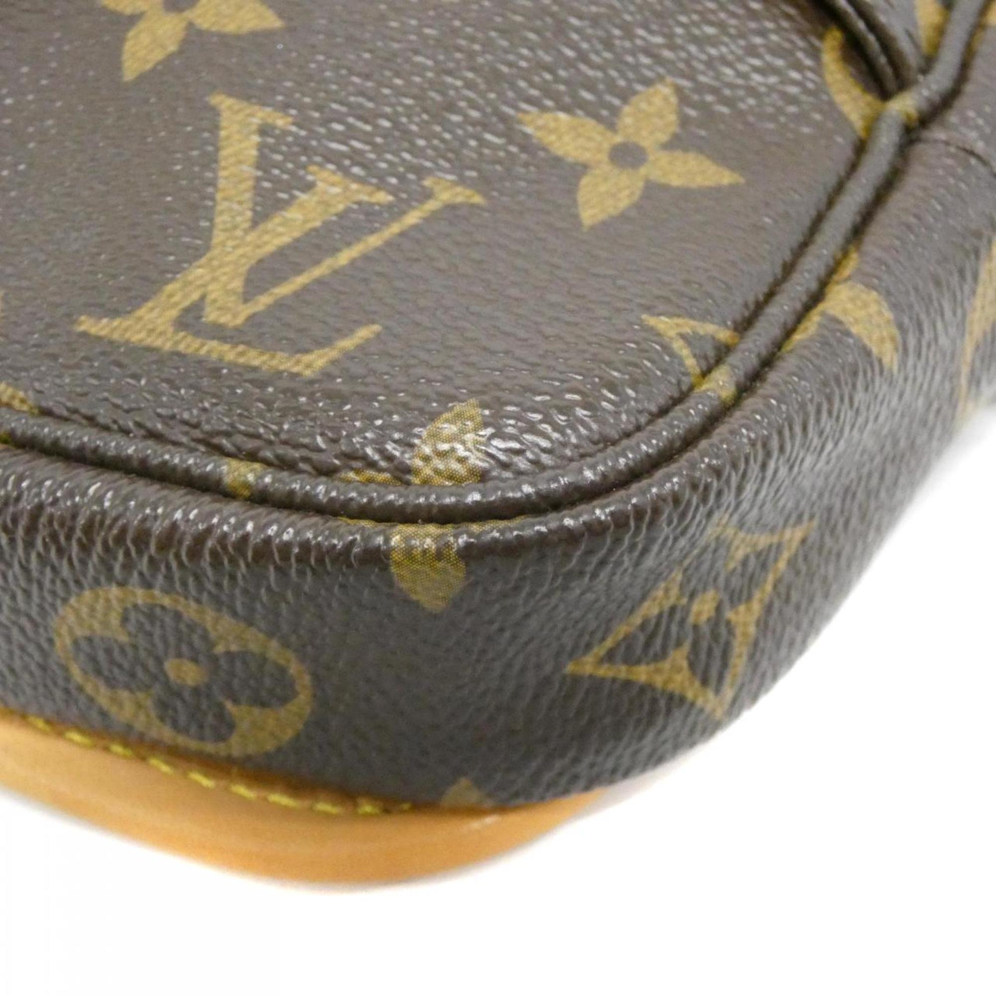 Louis Vuitton Brown Coated Canvas Shoulder Bag