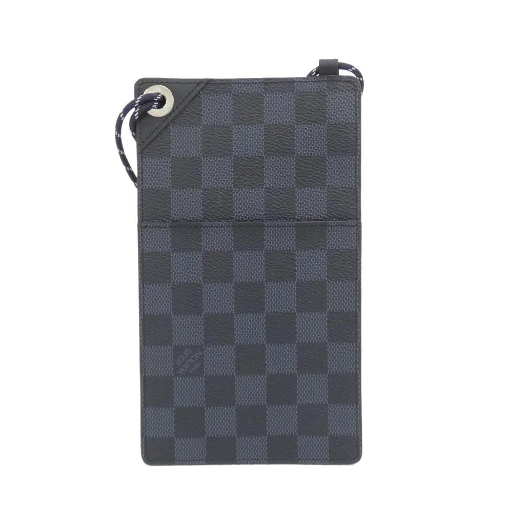 Louis Vuitton Black Cobalt Damier Cobalt Coated Canvas Pochette Pouch
