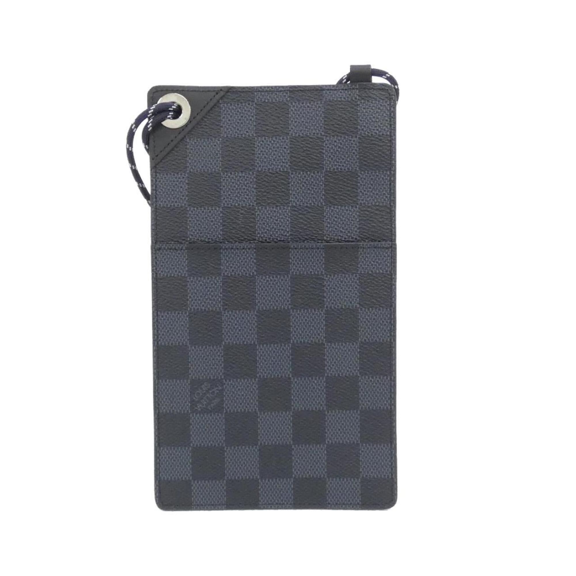Louis Vuitton Black Cobalt Damier Cobalt Coated Canvas Pochette Pouch