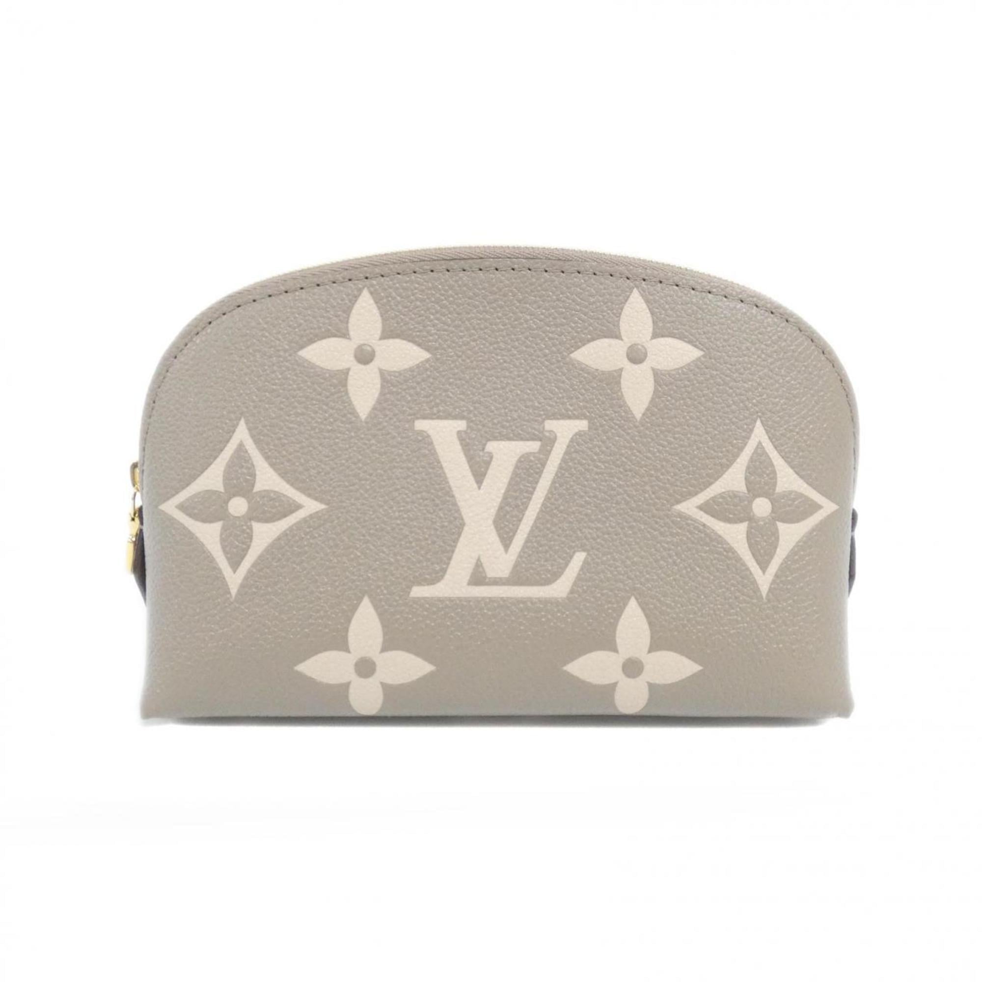 Louis Vuitton Beige Leather Handbag Pochette Pouch
