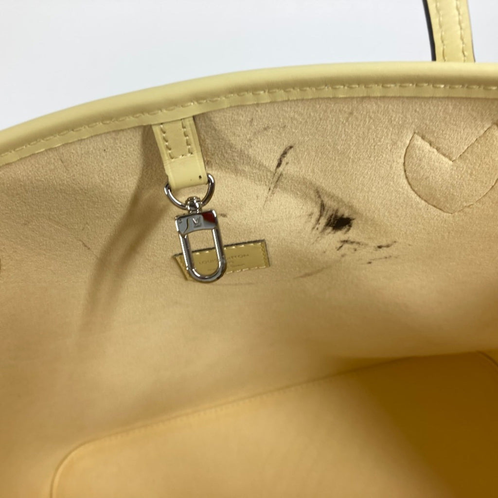 Louis Vuitton Yellow Leather Tote Bag