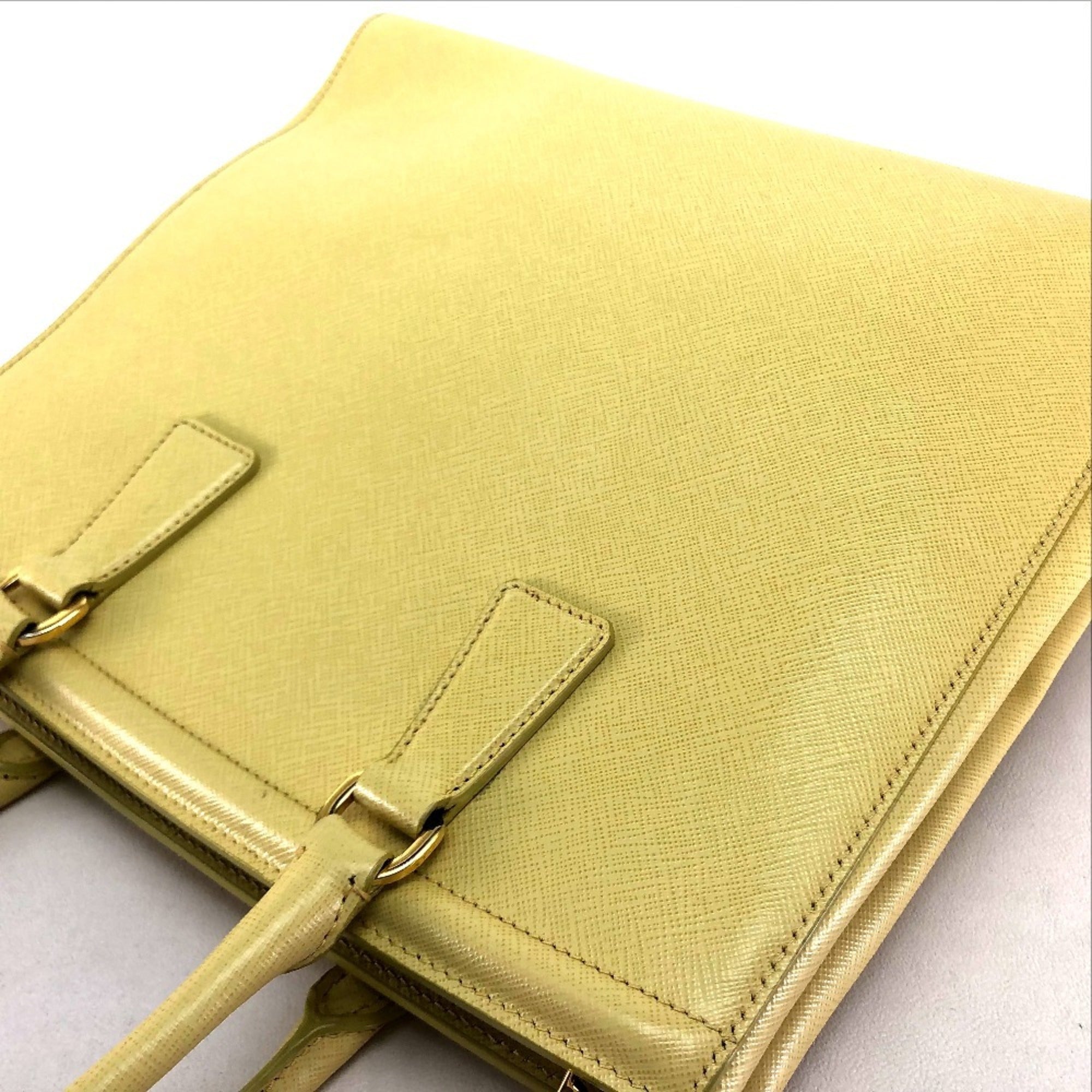Prada Yellow Saffiano Handbag Shoulder Bag