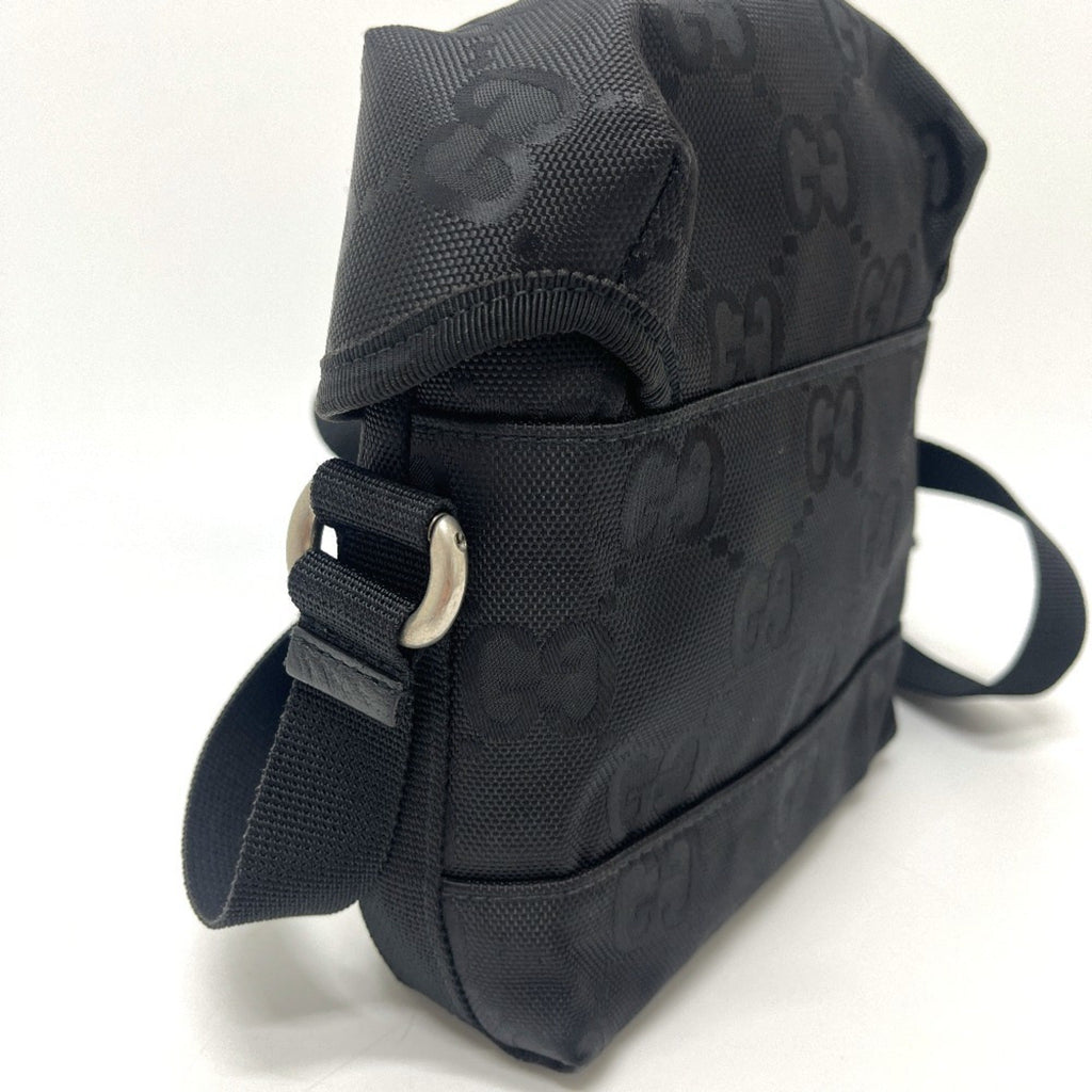 Gucci Black Nylon Leather Handbag Shoulder Bag (Pre-Owned)