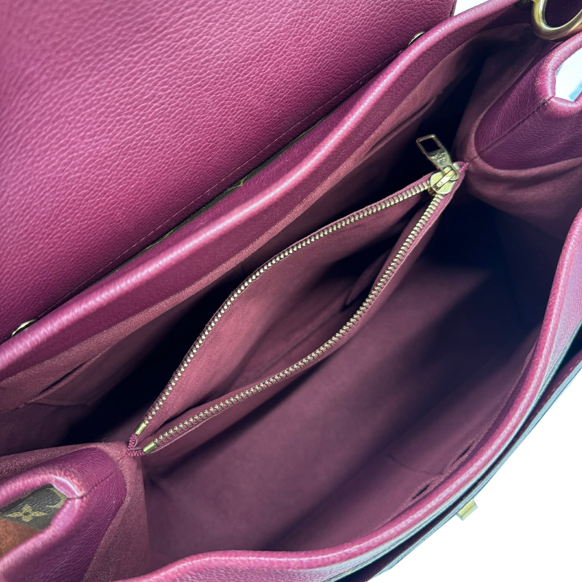 Louis Vuitton Bordeaux Brown Monogram Leather Handbag Tote Bag