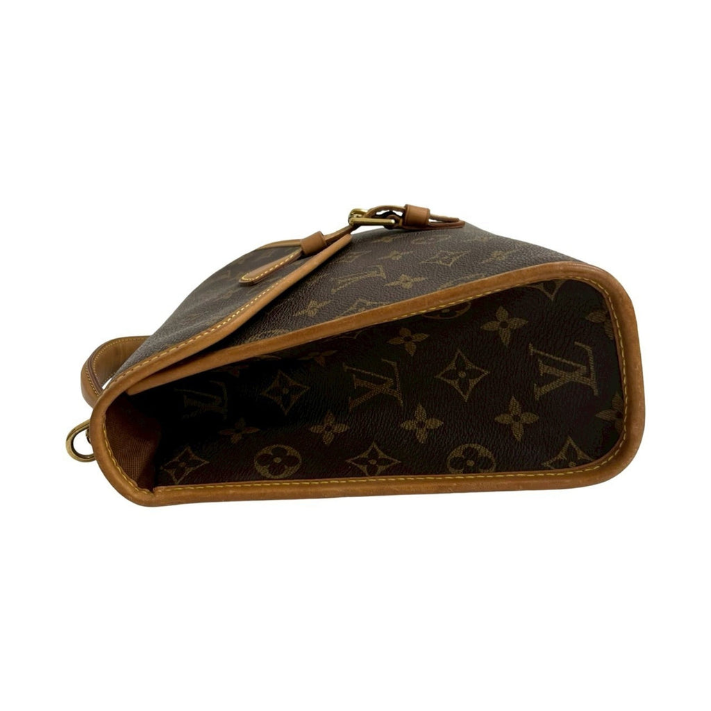 Louis Vuitton Brown Leather Pvc Handbag Shoulder Bag