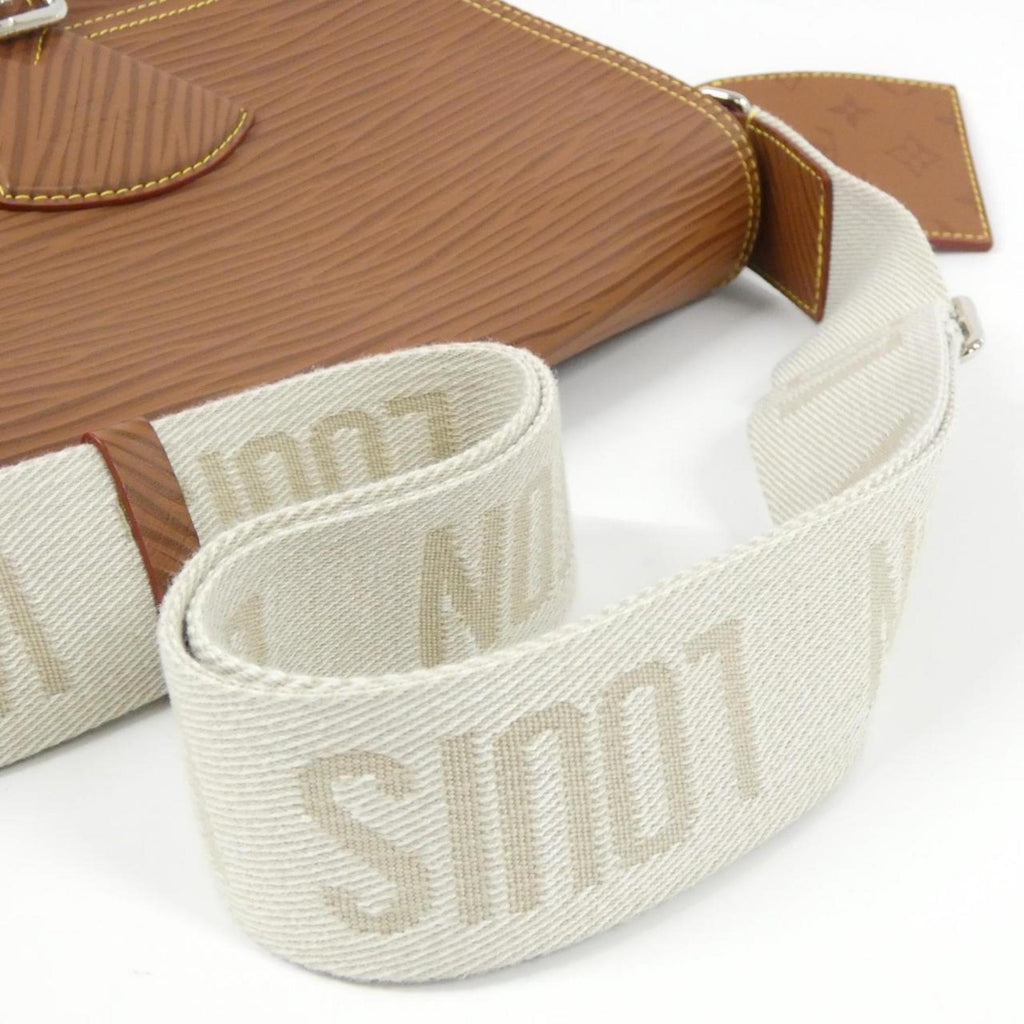 Louis Vuitton Beige Brown Cognac Leather Messenger Bag Shoulder Bag
