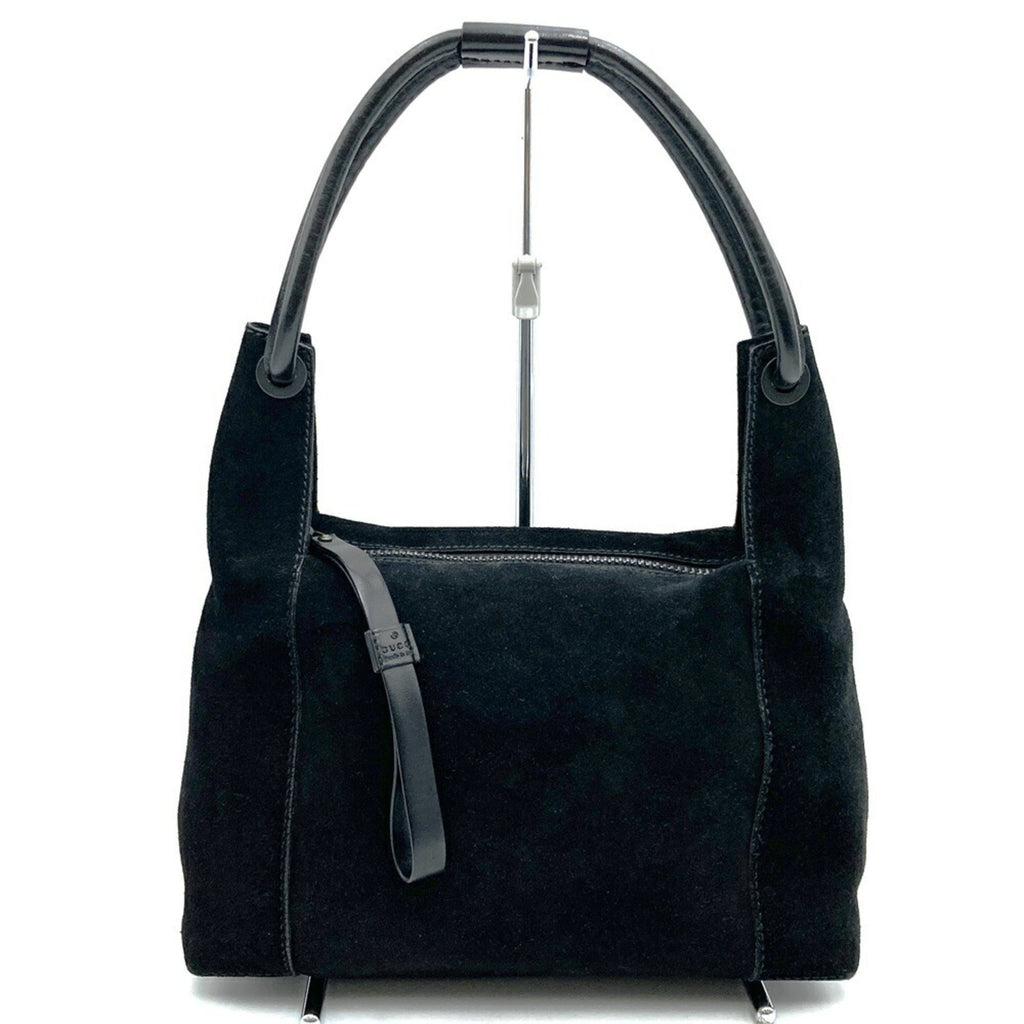 Gucci Black Suede Handbag Shoulder Bag (Pre-Owned)