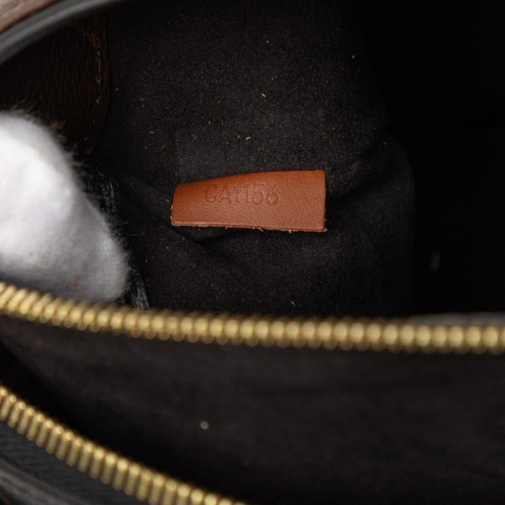 Louis Vuitton Black Brown Monogram Monogram Handbag Shoulder Bag