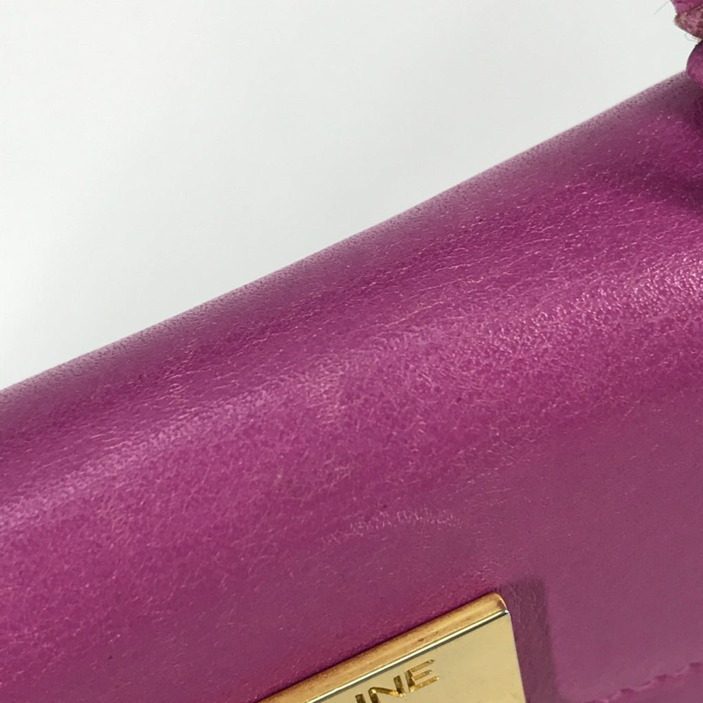 Celine Purple Leather Handbag