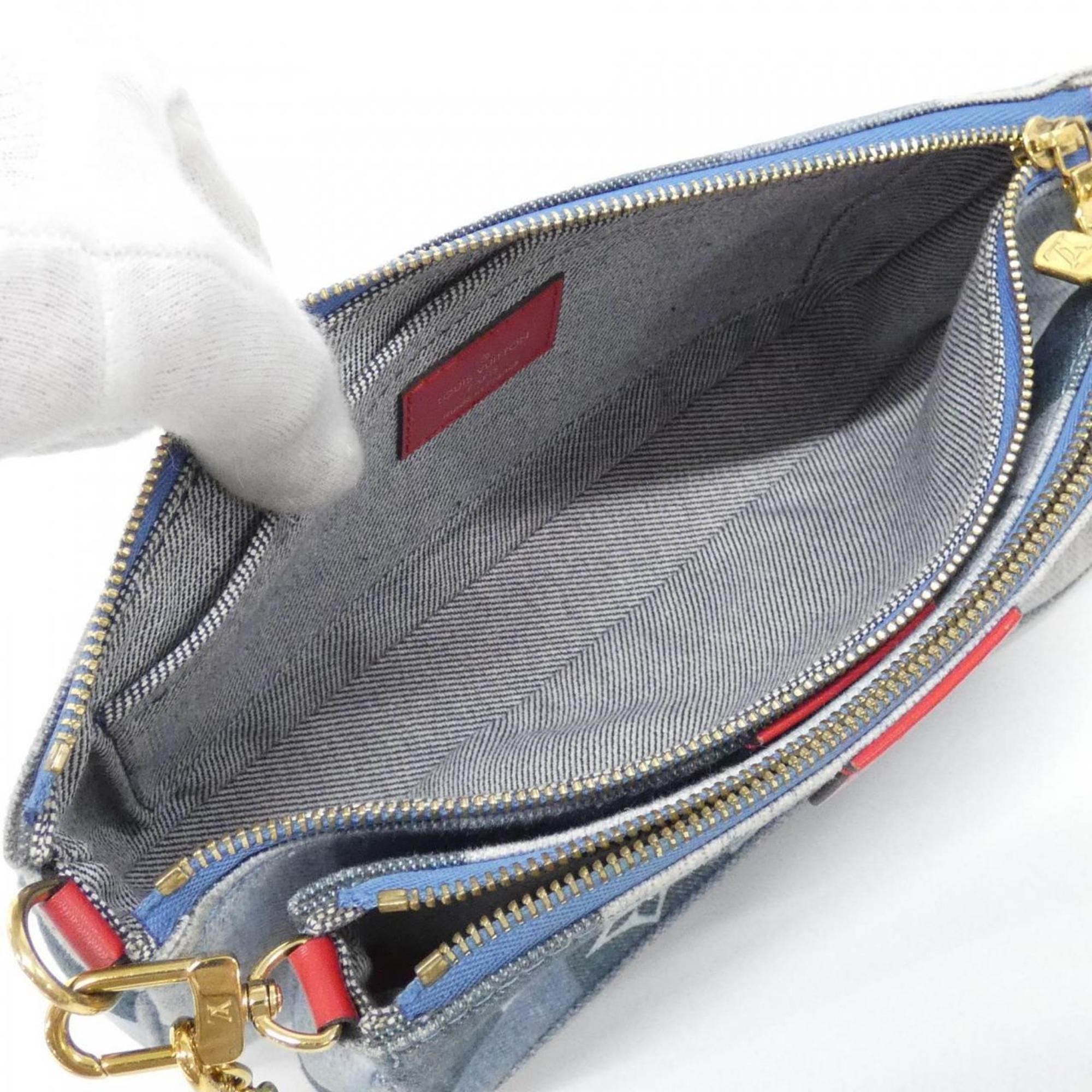 Louis Vuitton Rouge Canvas Pochette Pouch Shoulder Bag