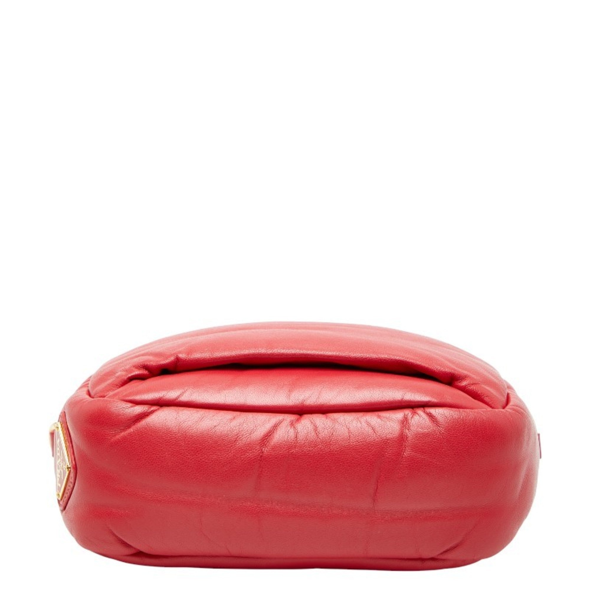 Prada Red Color Leather Shoulder Bag