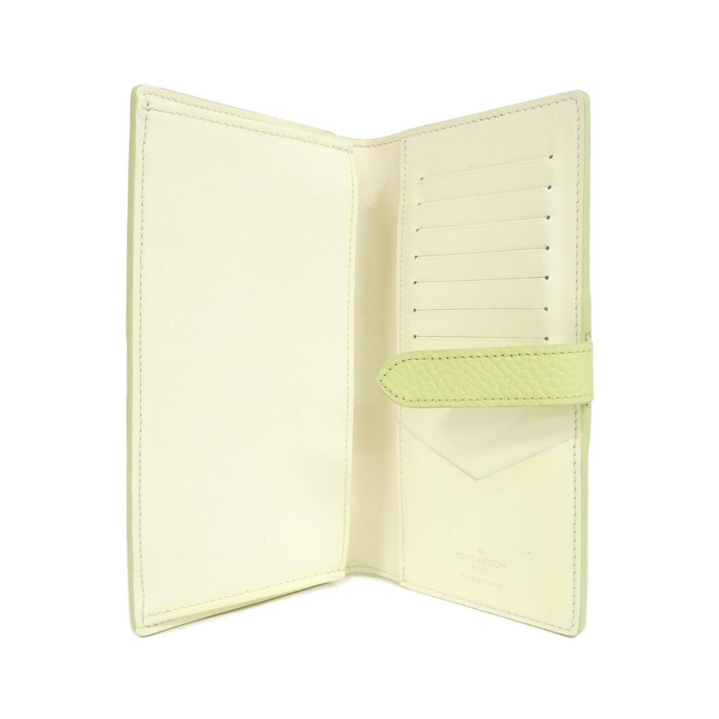 Louis Vuitton Green Leather Long Wallet