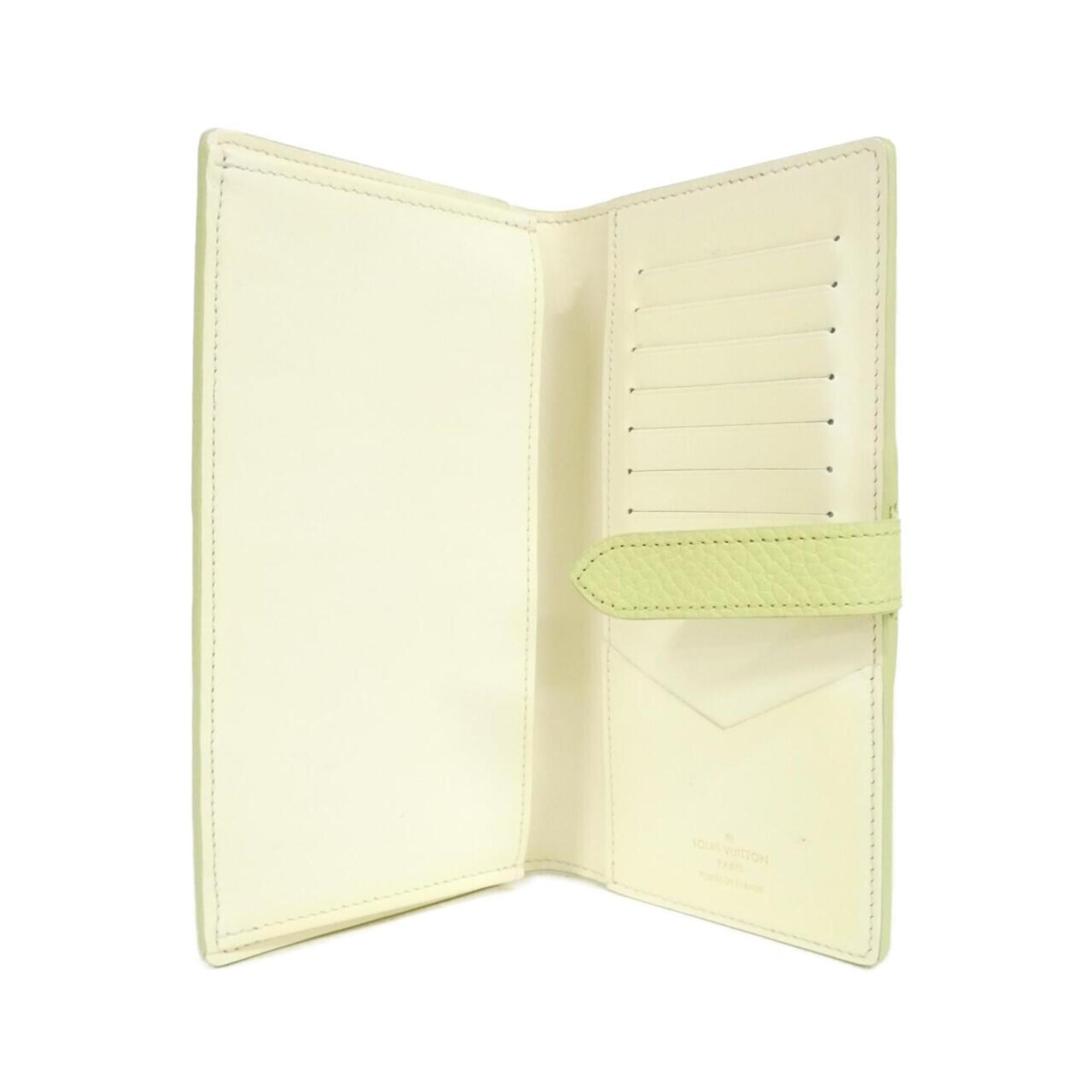 Louis Vuitton Green Leather Long Wallet