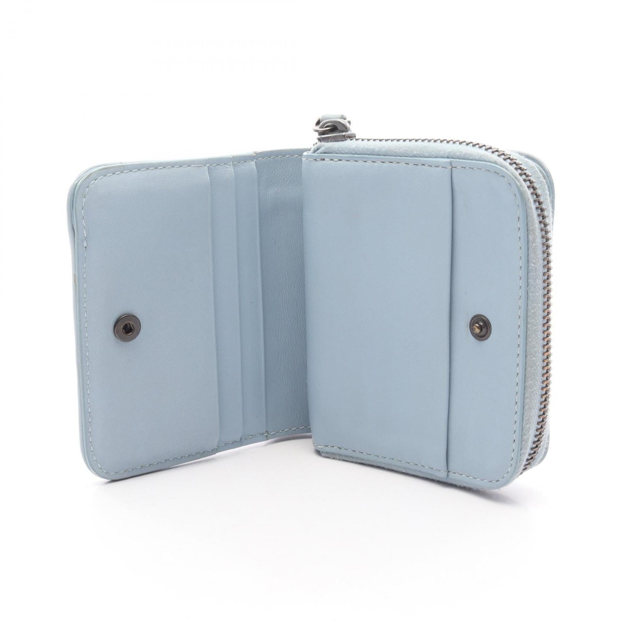 Bottega Veneta Blue Leather Wallet (Bi-Fold)