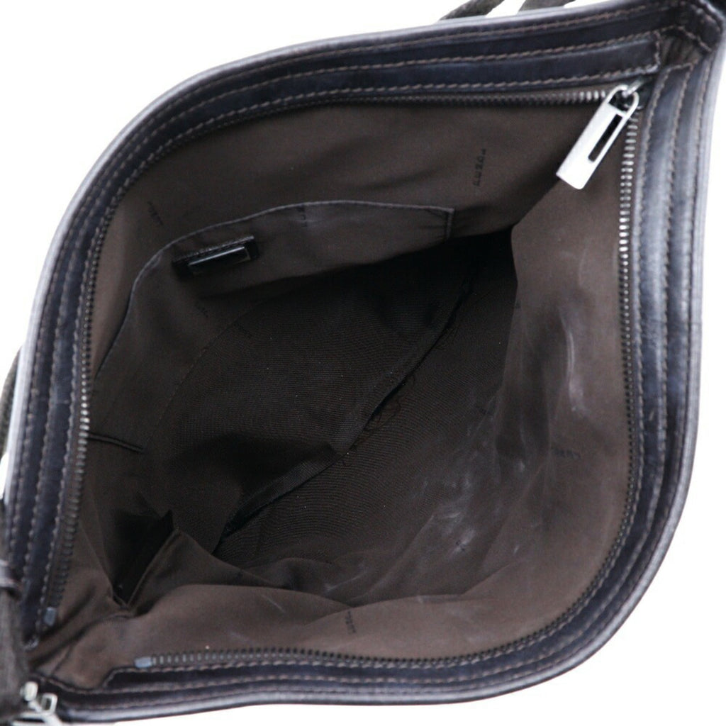 Fendi Zucchino Brown Canvas Shoulder Bag